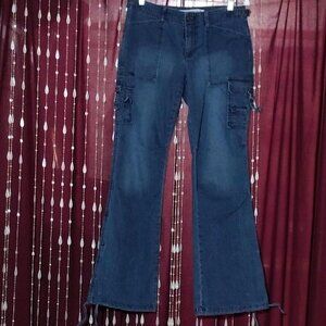 Size 8 Vintage Express Prescision Fit 10 Pocket Convertible Cargo Jeans